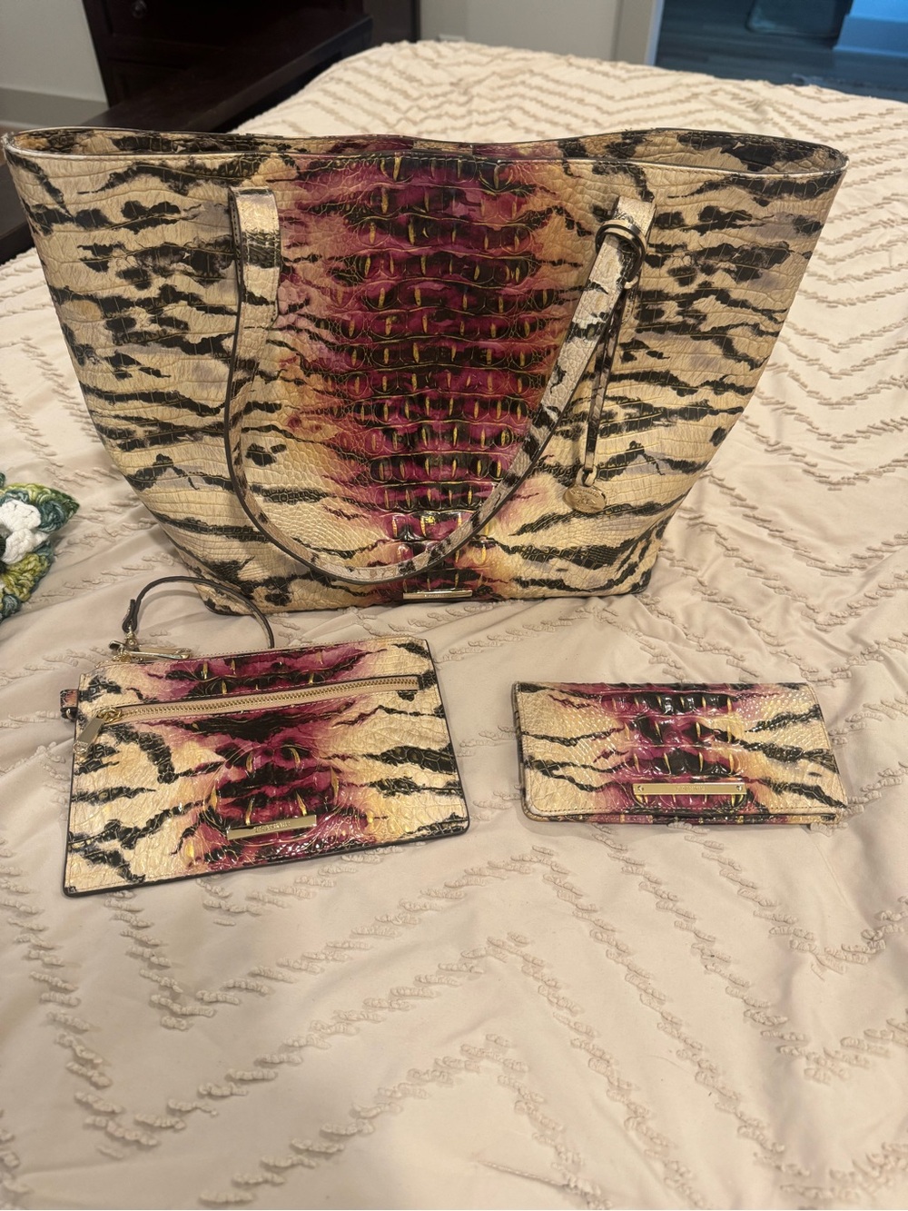 BRAHMIN 3 SET Rare Melbourne Leather